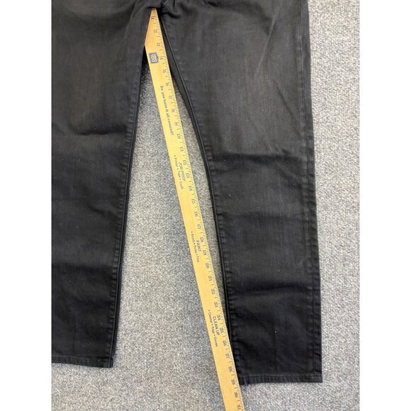 Neuw Denim Jeans Mens 33x34 Black Lou Slim Forever Black Button Fly Stretch - Picture 6 of 11
